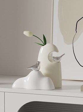 时来运转摆件寓意好奶油风高级感客厅电视酒柜桌面装饰品乔迁礼物