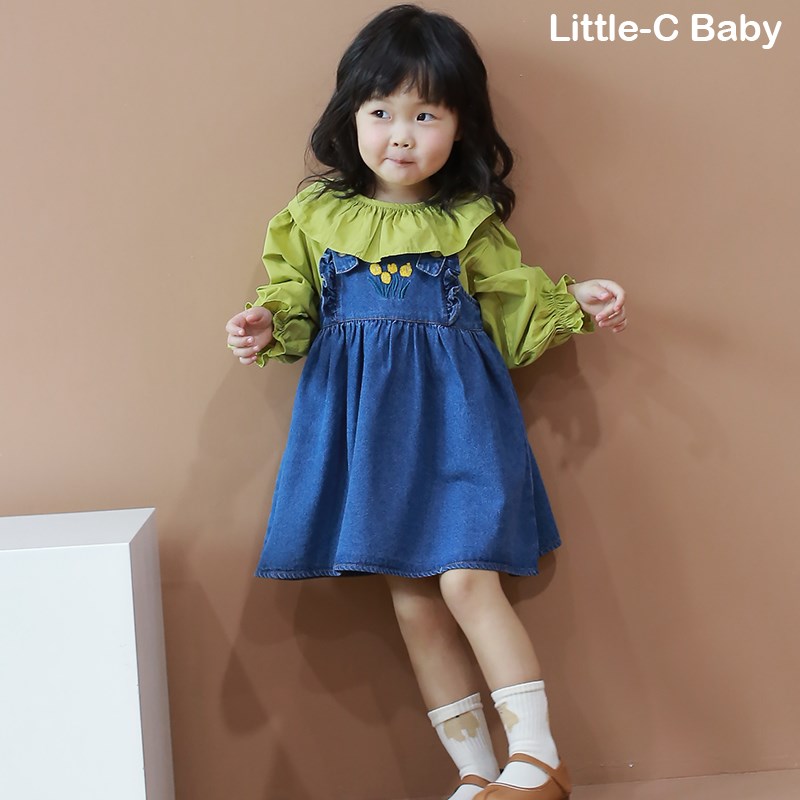 面料超赞洋气好穿~韩国女童2025秋装新款纯棉舒适娃娃衫长袖衬衣