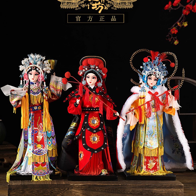 中国风礼物北京绢人孙悟空娃娃京剧人物摆件唐人坊送外国客户礼物