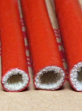 红色防火管 玻璃纤维护套管  硅橡胶高温电缆 油管护套 隔热阻燃
