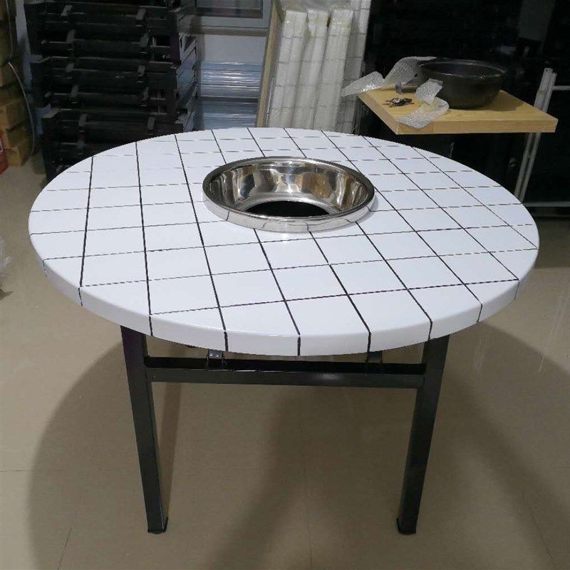 实木仿制瓷砖桌外摆桌串串火锅桌收折夜市桌摆摊桌折叠便携餐馆桌