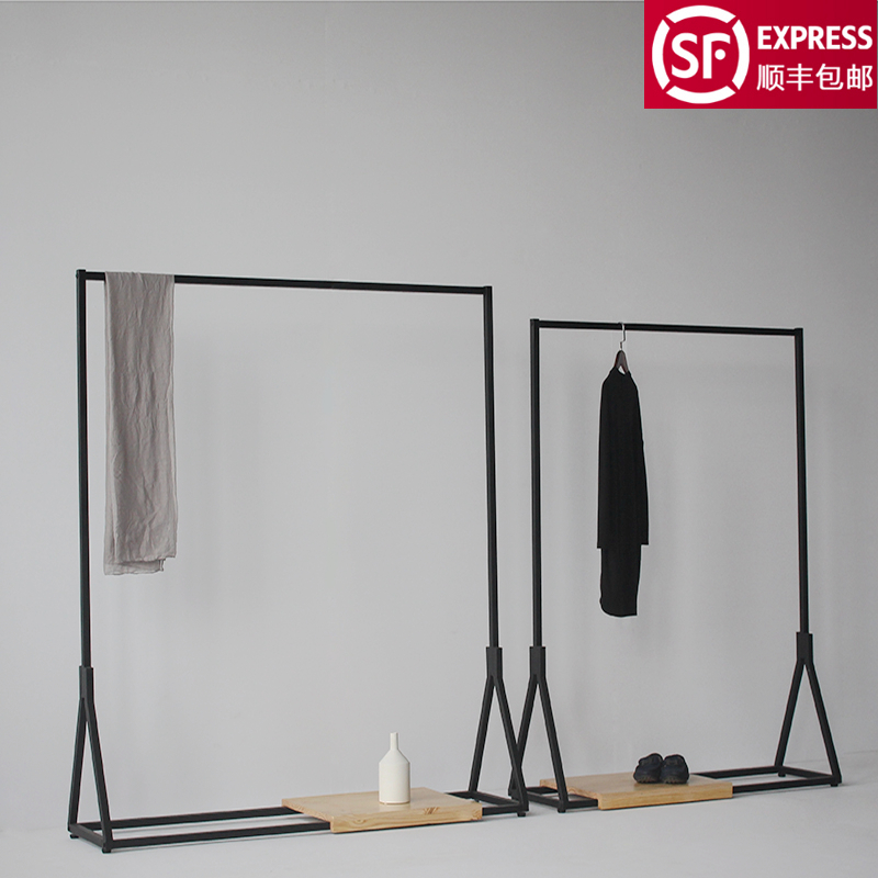 铁艺衣架落地衣服架子服装店展示架上墙服装架落地式女装店货架