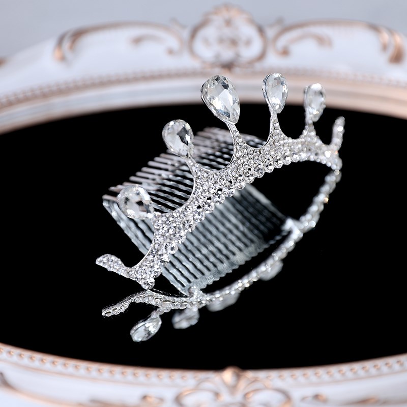 儿童皇冠发饰公主女童王冠水晶发箍小女孩生日头饰小朋友演出饰品