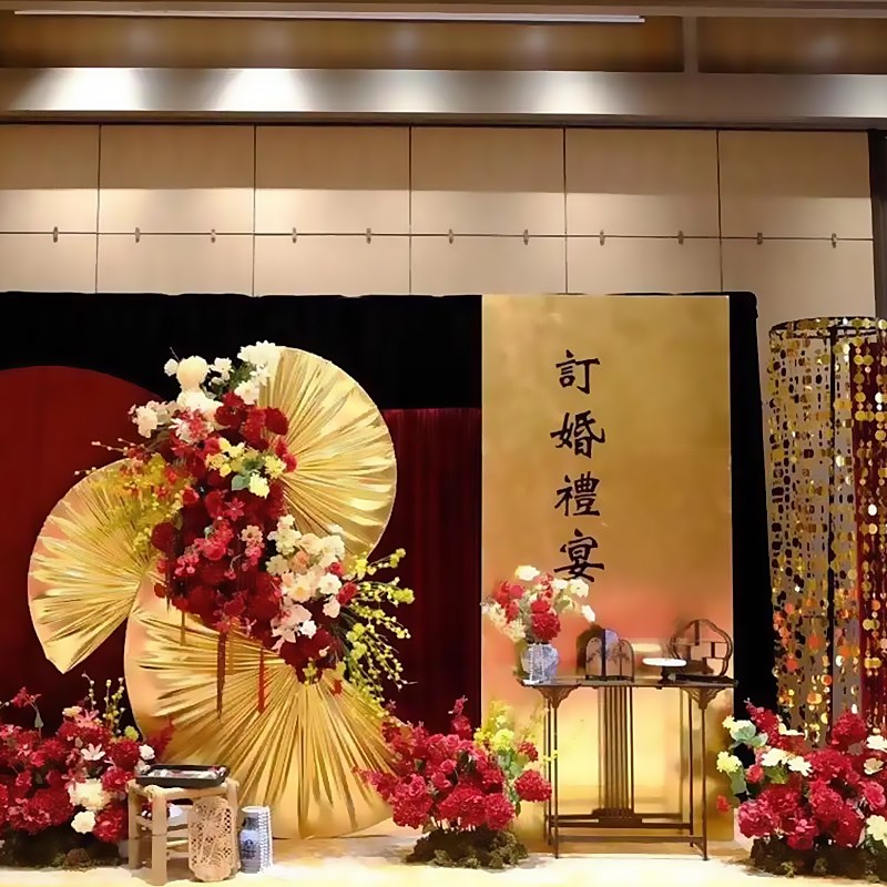 婚庆半圆框架扇形弹力布骨架铁艺架婚礼纱幔布幔圆形褶皱架子