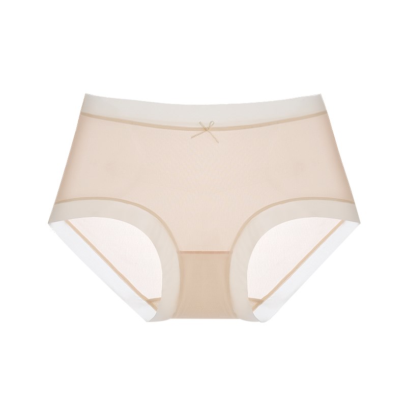 北美兔女士超薄0.01条纹蚕丝内裤3388