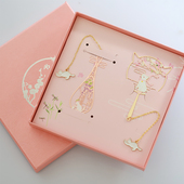 琵琶书签金属中国风敦煌文创礼品可爱猫咪周边生日礼物学生用刻字