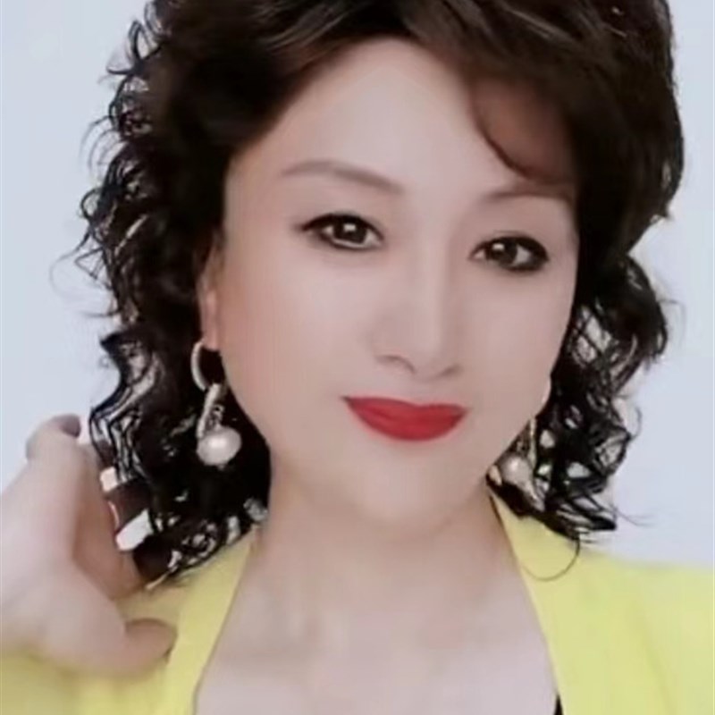 小函假发中老年假发气质高贵中长卷发 中老年女士全真发斜齐浏海