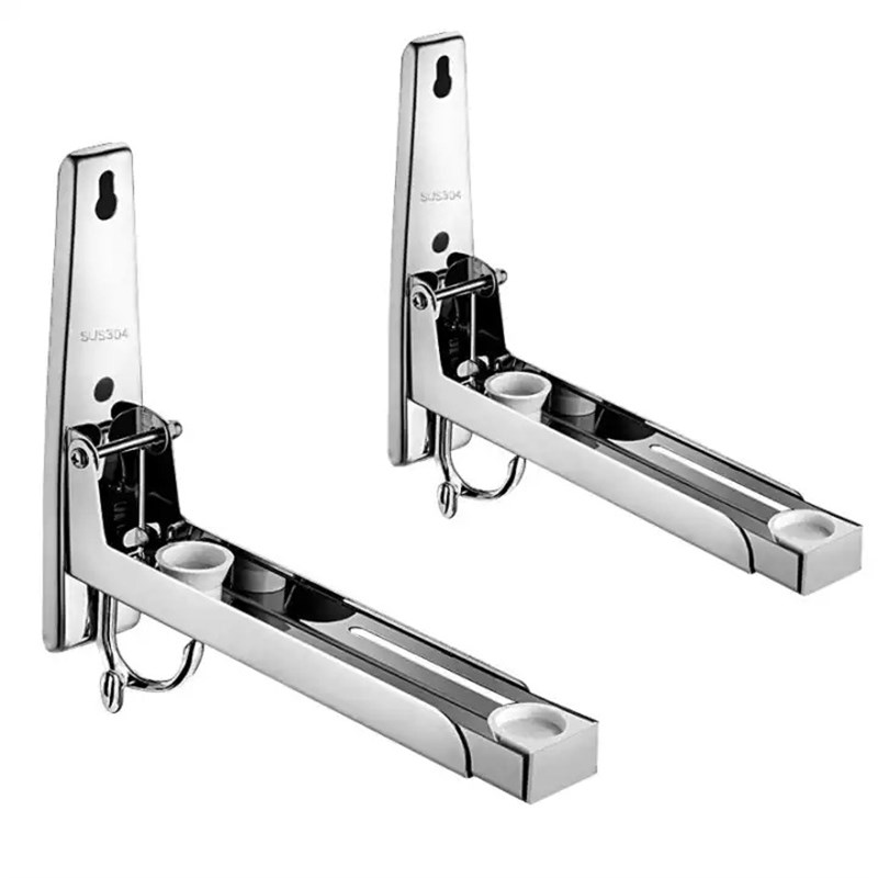 304不锈钢微波炉置物架 壁挂式烤箱架子墙上挂架家用厨房收纳支架