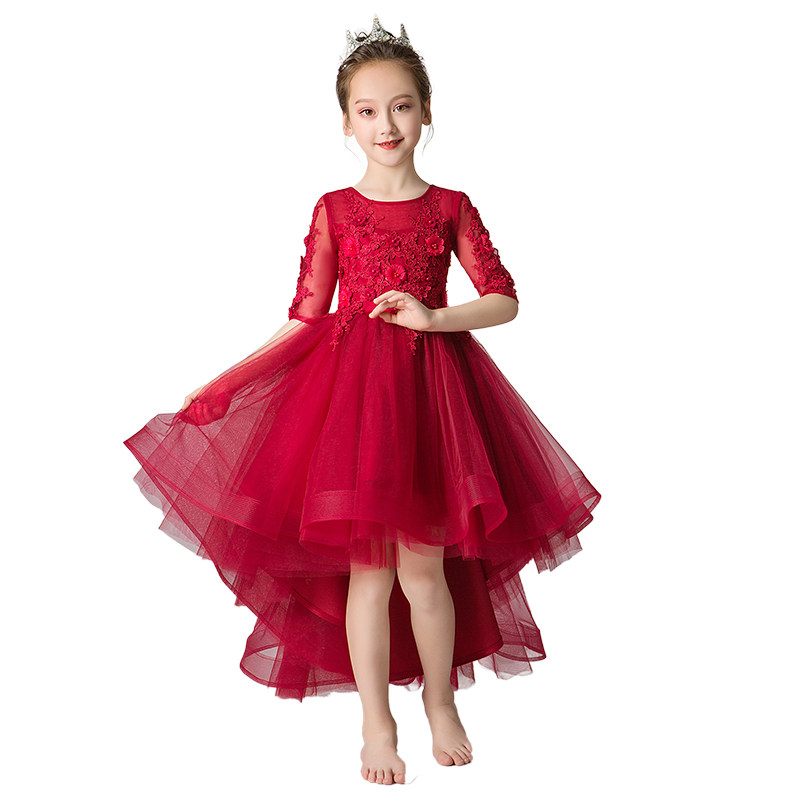 公主裙女童生日小女孩花童婚纱儿童主持人礼服钢琴演出服红色夏季,童装/婴儿装/亲子装,儿童礼服,淘宝优惠券,粉丝福利购,淘宝优惠卷
