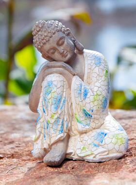 景观小号花园佛像摆件新中式佛像装饰品微景观摆件配件禅意东南亚