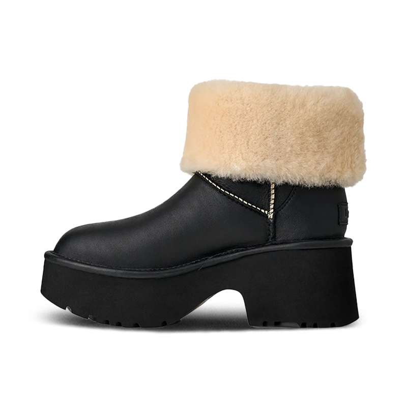 【田小娟同款】UGG女ESMEE秋冬厚底可翻折真皮中筒雪地靴1172590