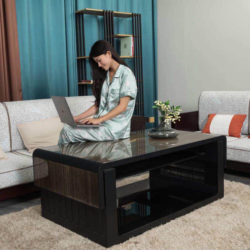 火焰山升降电暖桌多功能取暖桌长方形家用烤火桌客厅办公电炉子