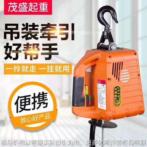 小吊机0.5吨220V家用便携式电动葫芦装修小型吊机提升机