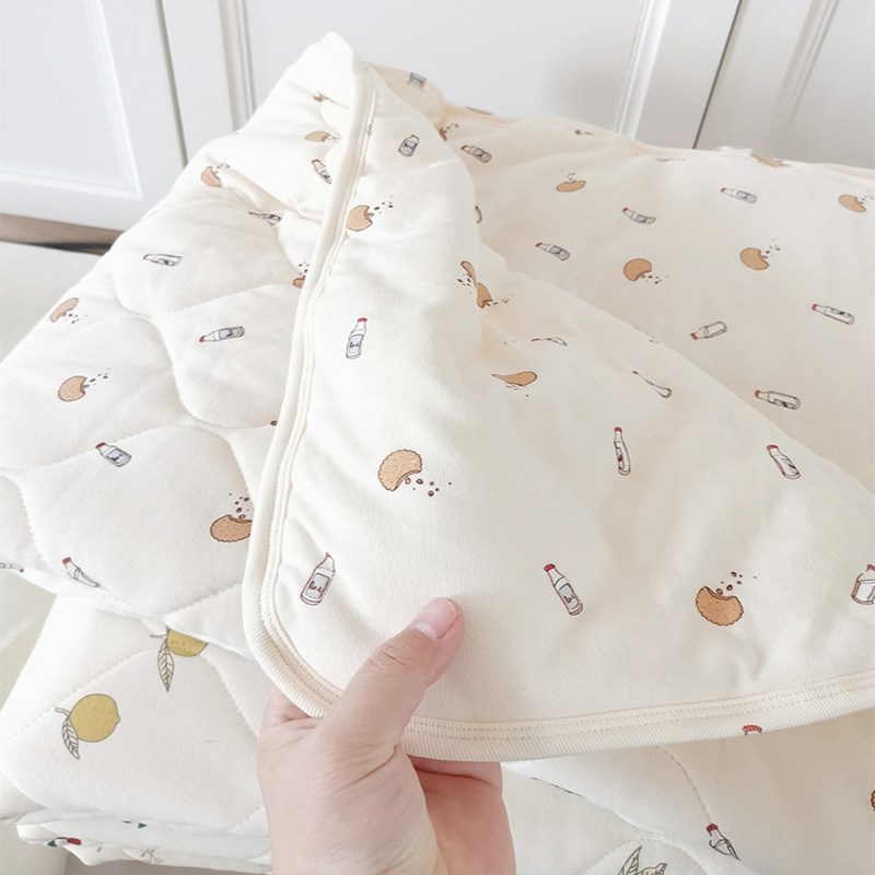 新生婴儿空调被 针织棉被子纯棉宝宝夹棉抱被春夏四季盖毯可水洗