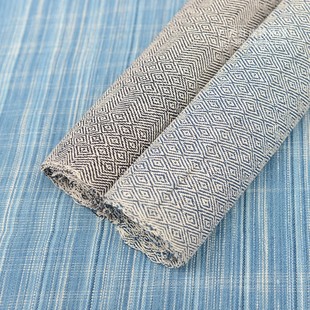 广西民间纯手工织布土布纯棉布料 草木染色手织壮锦布DIY桌布台布