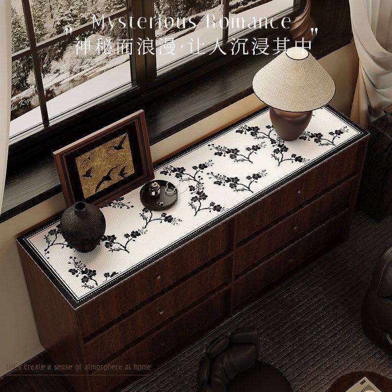 餐边柜桌垫轻奢高级感电视柜桌布免洗防水防油玄关鞋柜耐脏防尘垫,居家布艺,桌布,淘宝优惠券,粉丝福利购,淘宝优惠卷