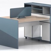 职员四人位办公桌办公室桌椅组合屏风工作位单双 246人卡座电脑桌