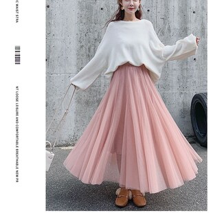 高端纱裙女半身春款2021新款高腰中长款黑色百褶网纱裙垂感裙子夏