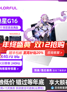 七彩虹隐星P15/16橘宝R15/R16学生电竞游戏笔记本电脑政府补贴