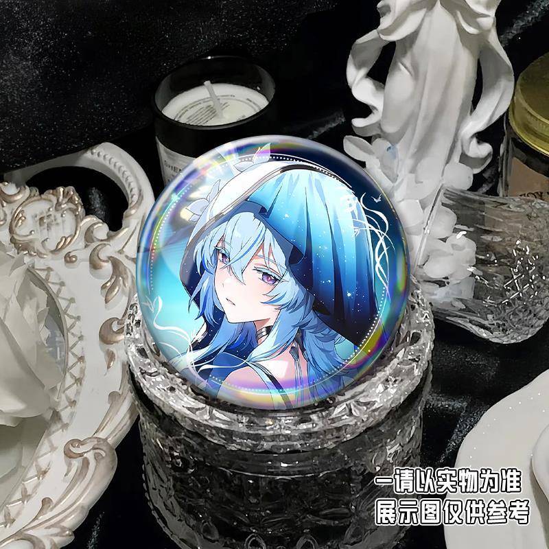 鸣潮守岸人周边彩虹镭射吧唧马口铁58mm创意徽章谷