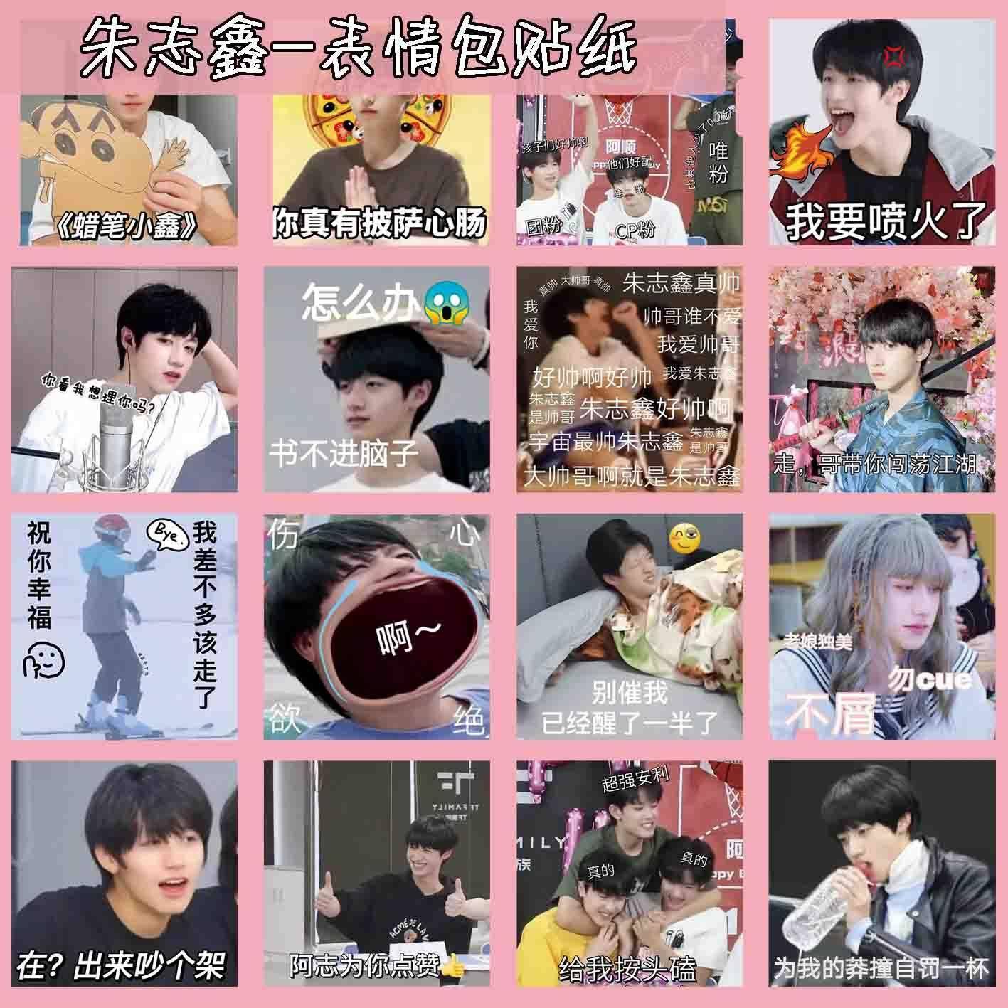 78枚-朱志鑫表情包贴纸TF家族三代张极左航邓佳鑫张泽禹张峻豪