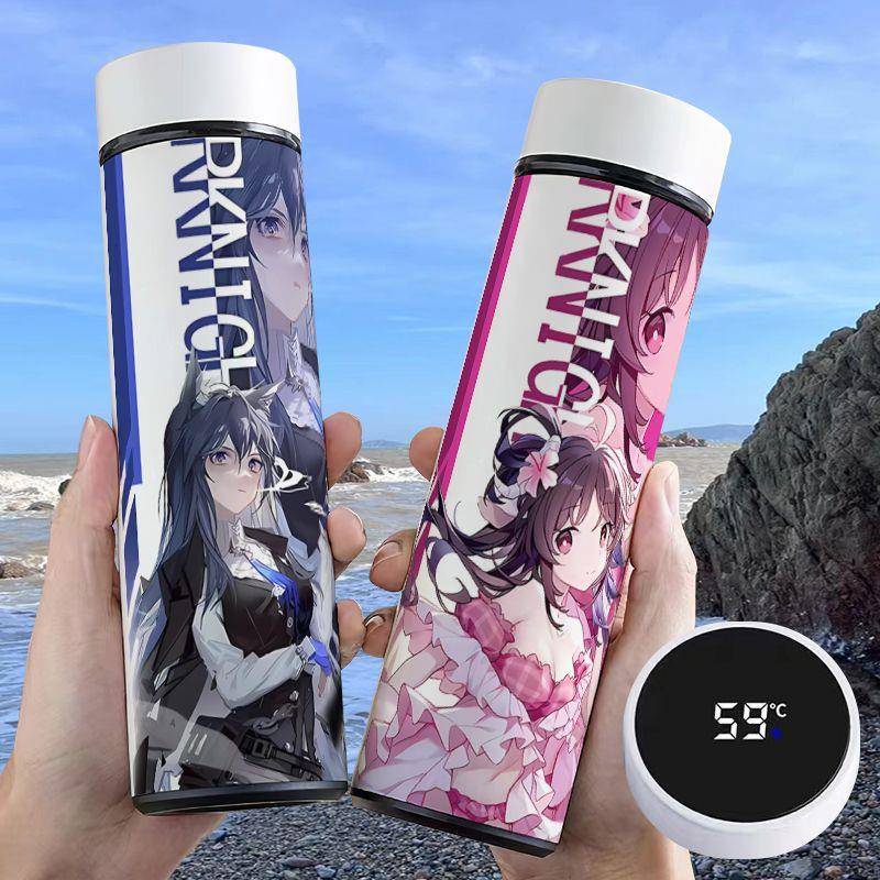 明日方舟周边智能保温杯大容量小巧不锈钢轻便携带温显水杯水壶