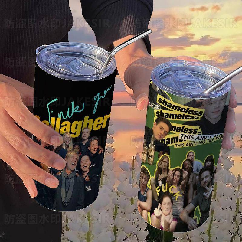 无耻之徒周边保温杯带吸管随手杯咖啡杯ins高颜值便携学生水杯