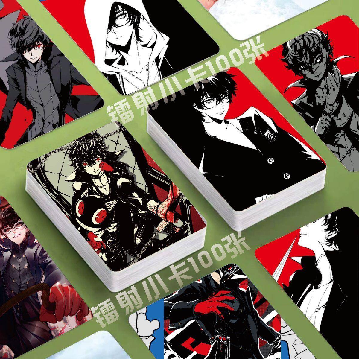 雨宫莲镭射小卡女神异闻录5周边3寸明信片圆角覆膜lomo卡片