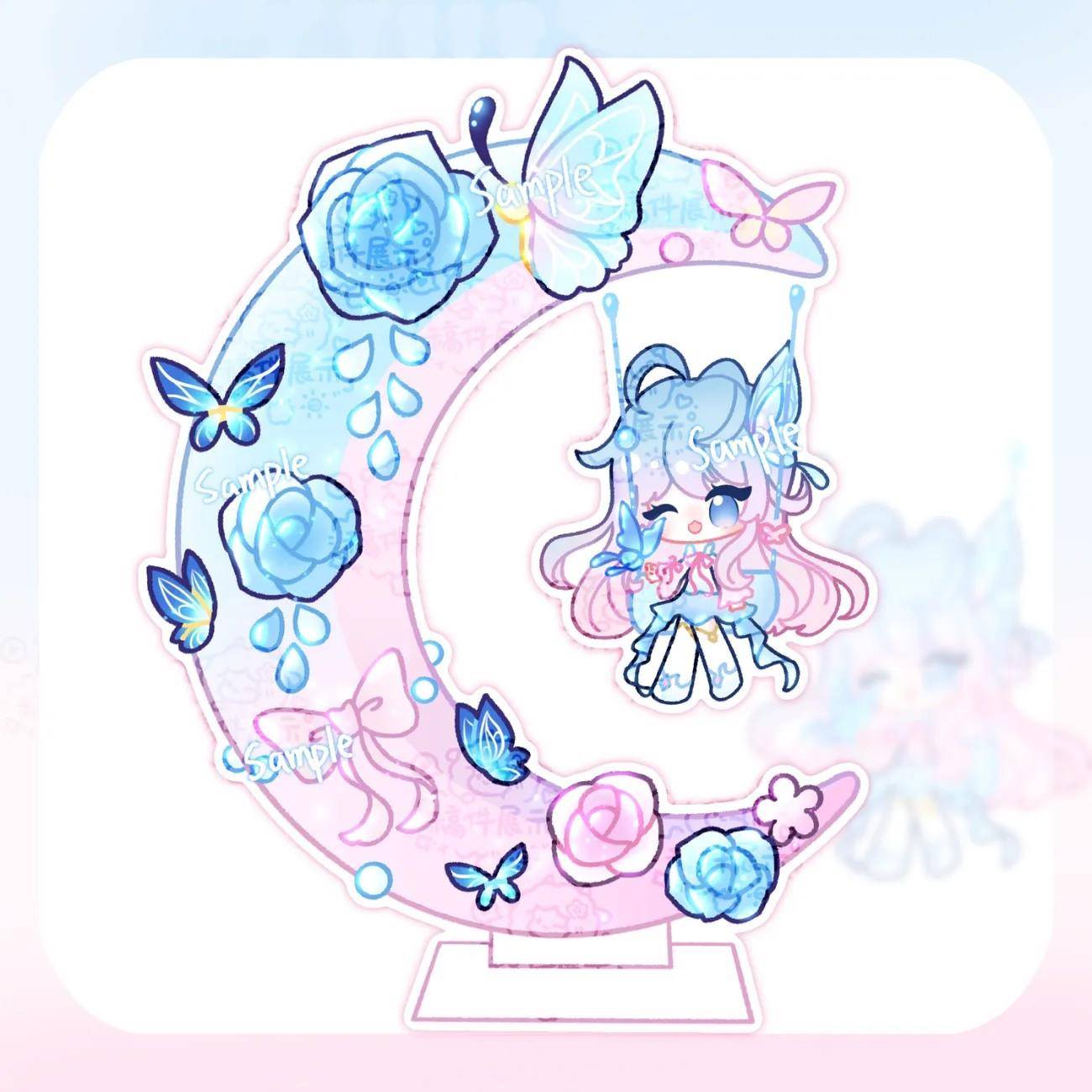 原创斗罗大陆2绝世唐门唐舞桐周边创意亚克力秋千立牌夹层摆件新