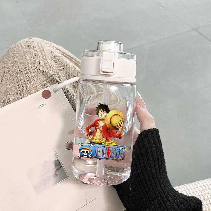 新款 海贼王 杯子 水杯 塑料高颜值动漫卡通二次元路飞乔巴韩版
