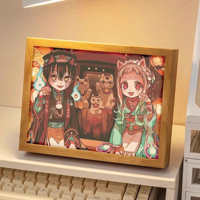 地缚少年花子君灯光画八寻宁宁二次元周边手办发光摆件卧室小夜灯