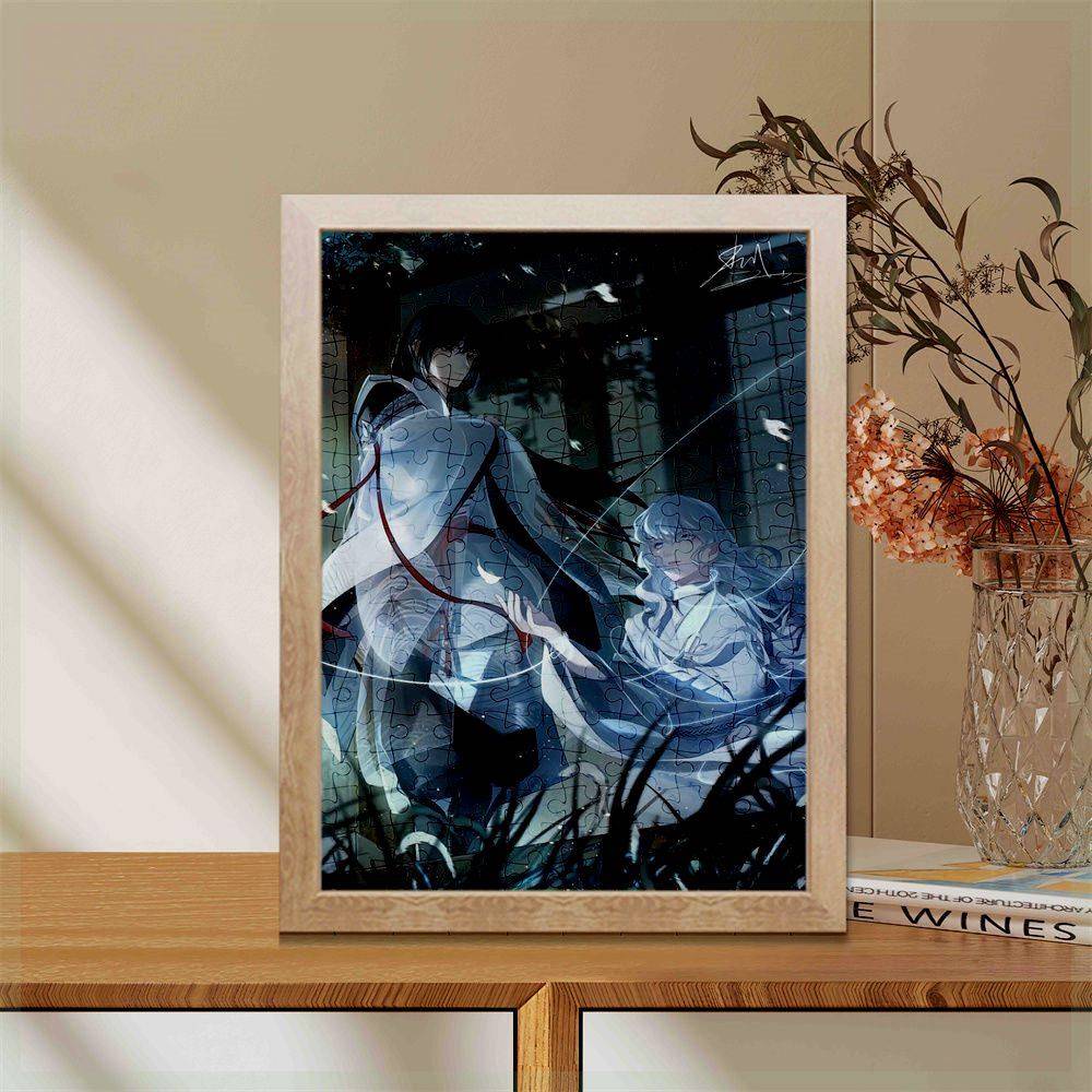 我在惊悚游戏里封神木质拼图可定制动漫周边带相框摆件送情侣朋友