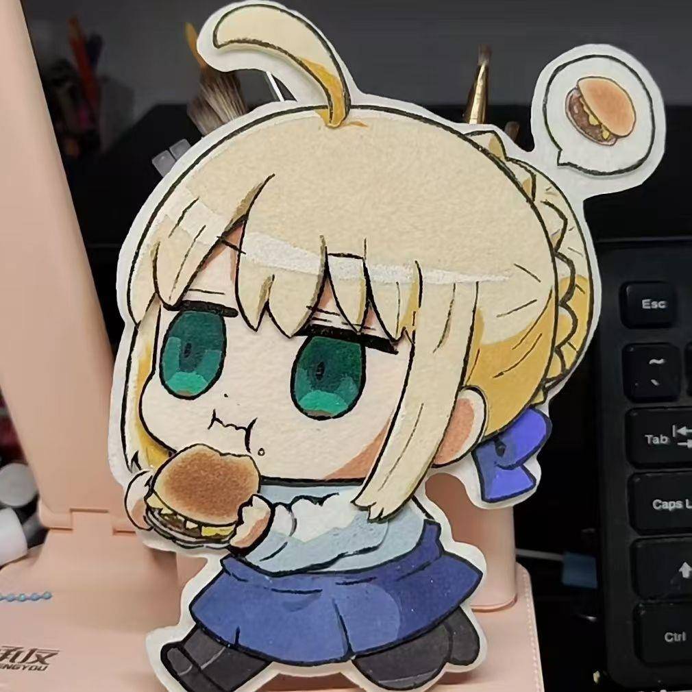 新款fate周边saber阿尔托莉雅不织布挂件包包装饰diy手工成品ins