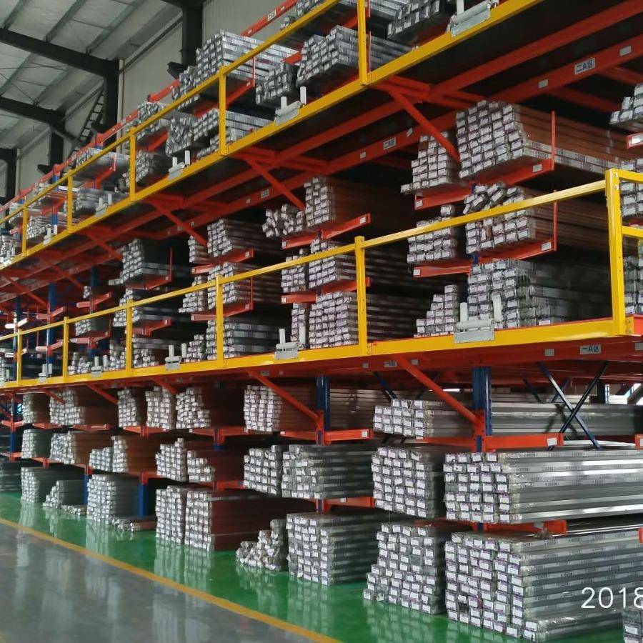 仓库阁楼悬臂式钢平台铝管型材料存储单双面托臂式组合式仓储货架