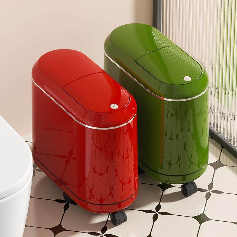 卫生间垃圾桶家用高级感大容量厕所客厅窄缝带盖带轮子夹缝收纳桶,基础建材,脚轮/万向轮,淘宝优惠券,粉丝福利购,淘宝优惠卷