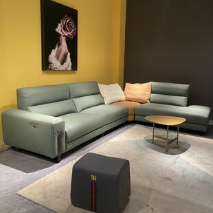 2023新款极简沙发休闲时尚功能沙发小户型客厅真皮沙发