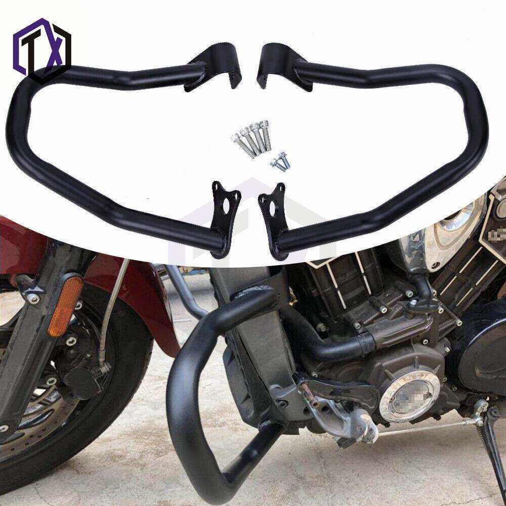 印第安侦察兵保险杠bobber专用黑色护杠保险杠轻骑兵电镀防摔杠