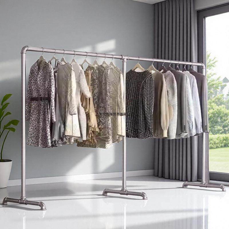 阳台晾衣架落地简易卧室衣架加粗挂衣架耐用室内晒衣架户外晾衣杆