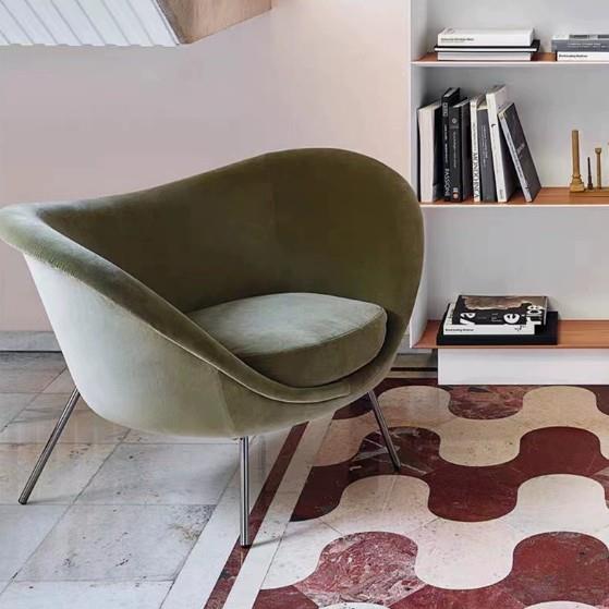 北欧创意设计师家具客厅阳台沙发阳台户外极简网红元宝单人沙发椅