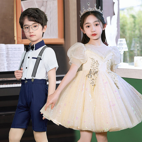 六一儿童节表演服装演出服女童公主裙蓬蓬裙子幼儿园合唱舞蹈服夏