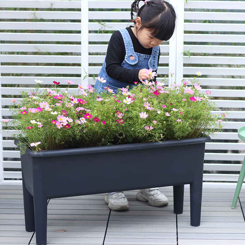 阳台种菜盆大号花盆加厚高脚盆家用蔬菜种植箱长方形家庭种菜神器
