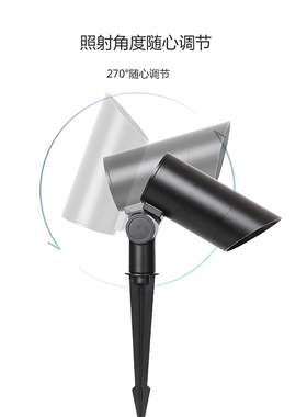 led地插灯户外投射灯防水插泥灯220V别墅园林照树灯草坪插地射灯