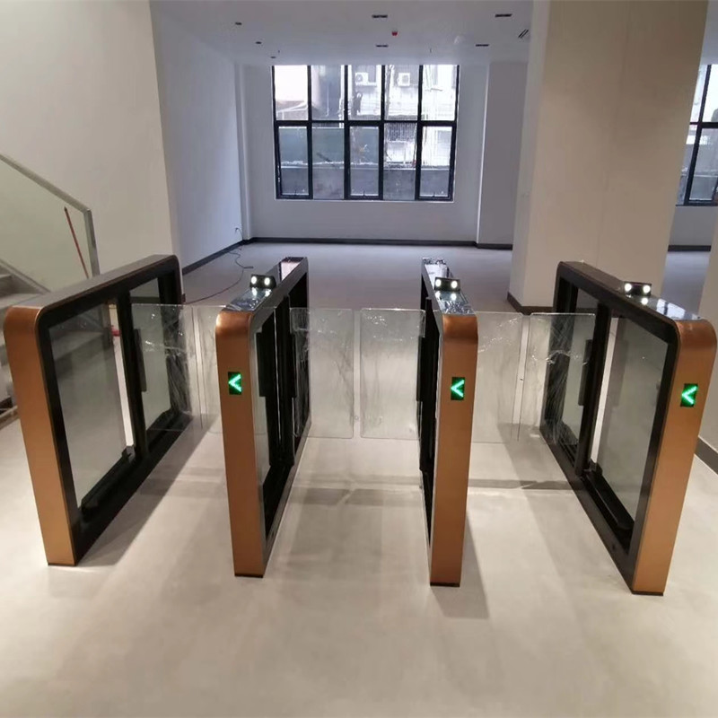 写字楼人行通道圆柱无刷机芯速通门摆闸人脸识别刷卡二维码门禁