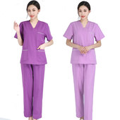 洗手衣短袖 医生服纯棉手术衣服女美容院工作服男手术室刷手服弹力