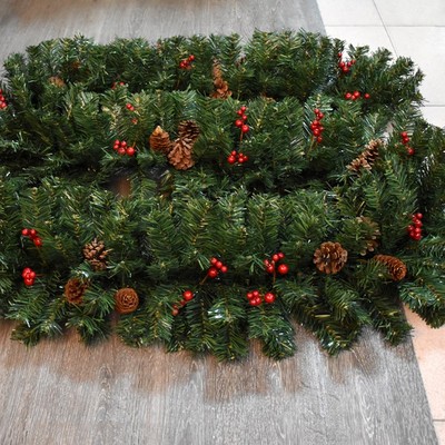 圣诞装饰品藤条270CM/2.7M带松果装饰圣诞藤条吊顶圣诞嘉蘭草用品