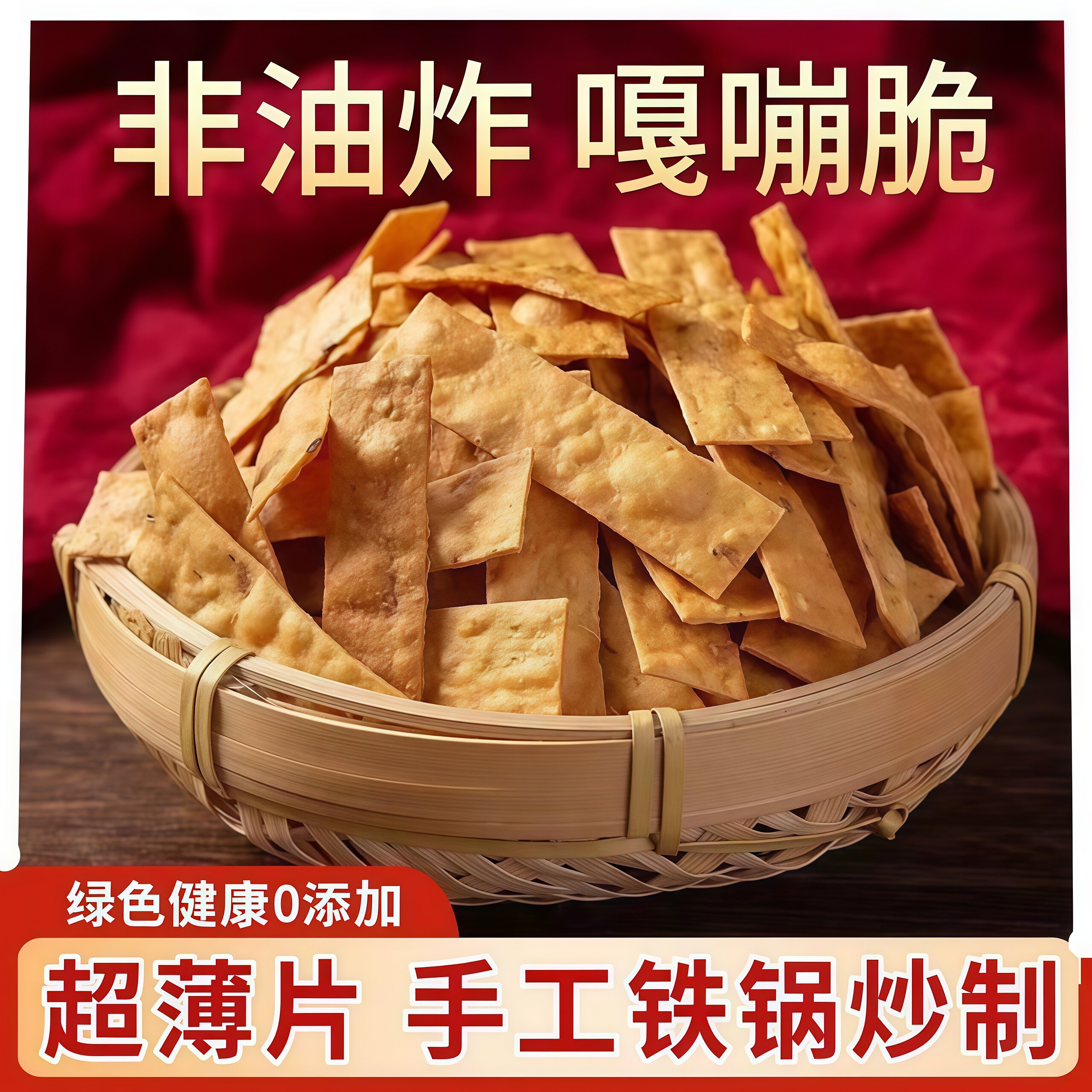 原味红薯片非油炸农家自制沙炒红薯片无油糖芝麻香脆番薯干片零食