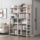 书架落地置物架靠墙铁艺多层收纳货架简易客厅架子钢木家用书柜