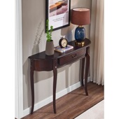 饰柜 玄关桌隔断过道装 入户实木玄关柜美式 轻奢半圆靠墙玄关台欧式