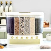 皖蒙大容量防虫防潮米缸米箱10KG分格新米桶家用储米桶杂粮桶批发