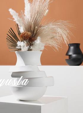 简约样板间客厅茶几餐厅插花干花器花瓶酒店别墅展厅摆件软装饰品